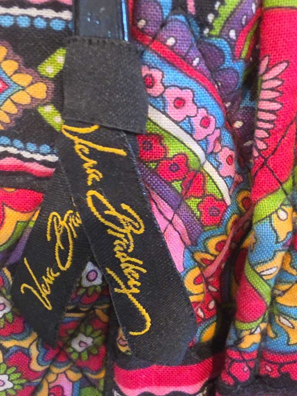 Vera Bradley Multicolor Floral Quilted Backpack w/Bonus UD Holder 17x14", EUC - Picture 7 of 16
